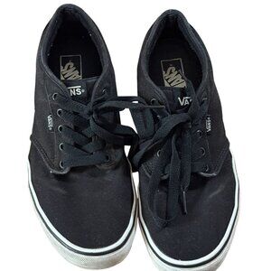 Vans Off The Wall Black Canvas Shoes Sneakers Size 12.0